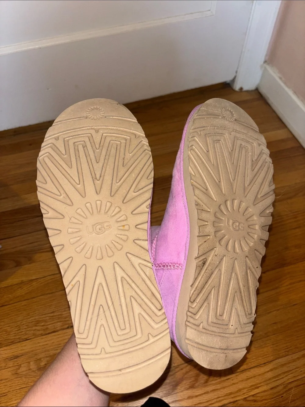 UGG Womens Classic Mini Boot in Light Pink sheepskin